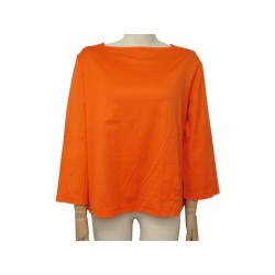 NEUF TSHIRT HERMES MARINIERE POCHE BRODEE 890634D4MI T40 M EN COTON ORANGE 450€