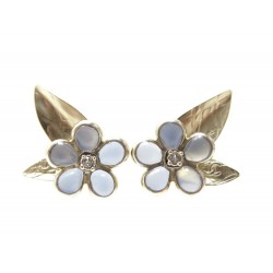 BOUCLES D OREILLE CHANEL METAL DORE 