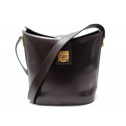 VINTAGE SAC A MAIN CELINE CUIR MARRON 