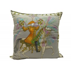 VINTAGE COUSSIN HERMES FEUX D ARTIFICE 1837 1987 EN SOIE SILK PILLOW 540€