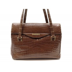 VINTAGE SAC A MAIN MORABITO EN CUIR CROCODILE 