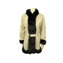 MANTEAU YVES SAINT LAURENT FOURRURES 44 L EN CUIR DE MOUTON RETOURNE FUR COAT