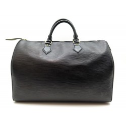 SAC A MAIN LOUIS VUITTON SPEEDY 35 EN CUIR EPI NOIR LEATHER HAND BAG PURSE 1700€