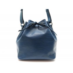 SAC A MAIN LOUIS VUITTON SEAU NOE PM CUIR EPI BLEU LEATHER HAND BAG PURSE 1410€