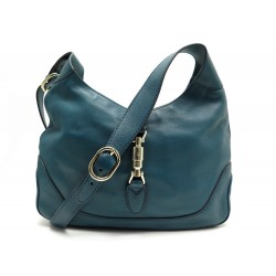 SAC A MAIN GUCCI JACKIE 277520 EN CUIR BLEU BANDOULIERE LEATHER HAND BAG 1290€