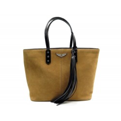 SAC A MAIN ZADIG & VOLTAIRE CABAS MICK WHAD2005F DAIM MARRON HAND BAG 350€