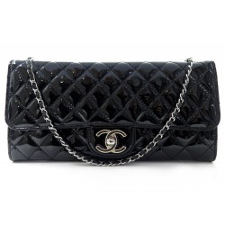 NEUF SAC A MAIN CHANEL TIMELESS DIANA CUIR VERNI NOIR 