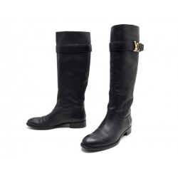 BOTTES LOUIS VUITTON CUIR NOIR 