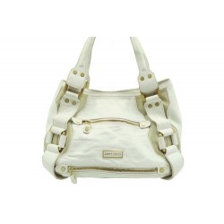 SAC A MAIN JIMMY CHOO EN CUIR BLANC 