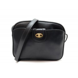 VINTAGE SAC A MAIN BANDOULIERE CELINE CUIR NOIR 