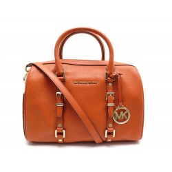 NEUF SAC A MAIN MICHAEL KORS BEDFORD LEGACY CUIR ORANGE BANDOULIERE HANDBAG 365€