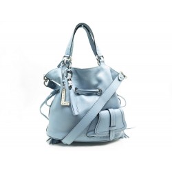 NEUF SAC A MAIN LANCEL PREMIER FLIRT M + PORTE CLE ELLA CUIR BLEU HAND BAG 790€