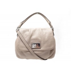 NEUF SAC A MAIN MARC JACOBS CLASSIC M0011308 CUIR BEIGE BANDOULIERE HANDBAG 390€