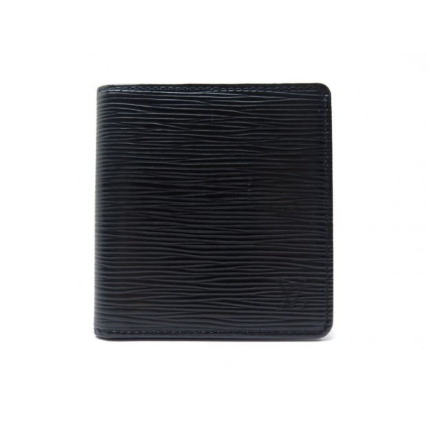 LOUIS VUITTON Louis Vuitton Vintage Black Epi Leather Compact Wallet Coin  Purse, Black Men's Wallet
