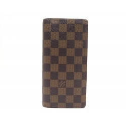 NEUF PORTEFEUILLE LOUIS VUITTON BRAZZA N60017 TOILE DAMIER EBENE NEW WALLET 420€