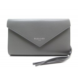 PORTEFEUILLE BALENCIAGA CUIR GRIS 