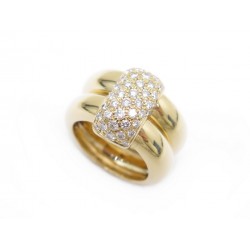 BAGUE CHAUMET DUO OR JAUNE ET DIAMANTS 