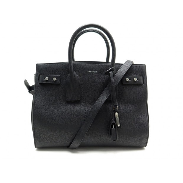 NEUF SAC A MAIN SAINT LAURENT DE JOUR CUIR NOIR 