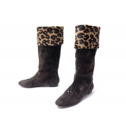 BOTTES LOUIS VUITTON DAIM 38.5 