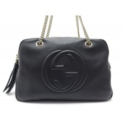 NEUF SAC A MAIN GUCCI SOHO CUIR NOIR 