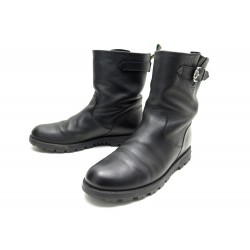 CHAUSSURES GUCCI 323798 BOTTINES 35.5 IT 36.5 FR EN CUIR NOIR + BOITE BOOTS 650€