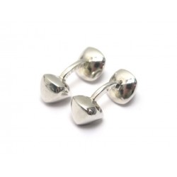 BOUTONS DE MANCHETTE HERMES MEDOR ARGENT 