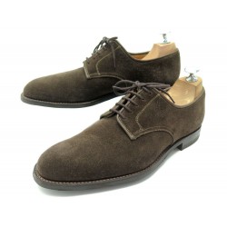 CHAUSSURES CROCKETT & JONES BRISTOL 6E 40 DERBY DAIM MARRON + BOITE SHOES 420€