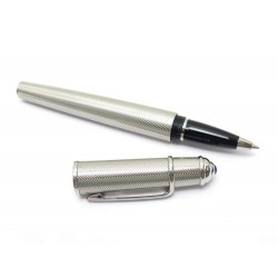 NEUF STYLO BILLE CARTIER DIABOLO EN ACIER PALLADIE ARGENTE ROLLERBALL PEN 700€