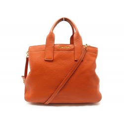 SAC A MAIN MIU MIU BANDOULIERE CUIR ORANGE 