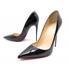 CHAUSSURES ESCARPINS LOUBOUTIN CUIR VERNI T40 