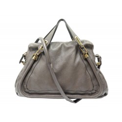 SAC A MAIN CHLOE PARATY GM BANDOULIERE CUIR GRAINE TAUPE LEATHER HANDBAG 1600€