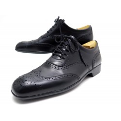 CHAUSSURES JM WESTON RICHELIEU 607 BOIT FLEURI 6D 40 CUIR NOIR EMBAUCHOIRS 545€