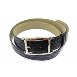 CEINTURE CARTIER CUIR DE CROCODILE NOIR 