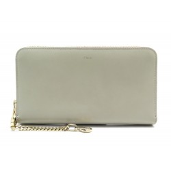 PORTEFEUILLE CHLOE PORTE MONNAIE CUIR BICOLORE GRIS ET BLEU + BOITE WALLET 395€