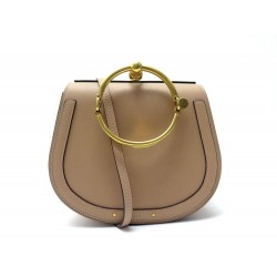 NEUF SAC A MAIN CHLOE NILE NR268 BANDOULIERE CUIR BISCOTTI BEIGE HANDBAG 1655€