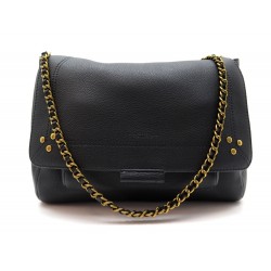 NEUF SAC A MAIN JEROME DREYFUSS LULU M EN CUIR NOIR BLACK LEATHER HAND BAG 615€