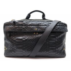 NEUF SAC A MAIN BANDOULIERE JEROME DREYFUSS RAOUL CUIR PYTHON NOIR 