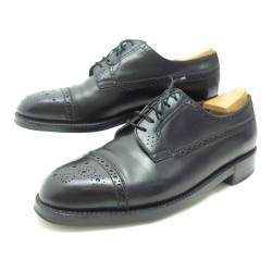 CHAUSSURES JM WESTON 589 7D 41 DERBY TRIPLE SEMELLE BOUT FLEURI CUIR NOIR 1100€