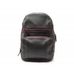 SAC A DOS BURBERRY MARDEN CHECK EN TOILE ET CUIR KAKI BORDEAUX BACKPACK 950€