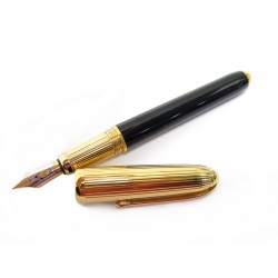 NEUF STYLO PLUME CARTIER PASHA CARTOUCHES EN LAQUE ET PLAQUE OR + BOITE PEN 880€