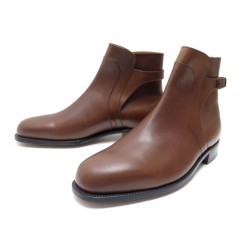 NEUF CHAUSSURES JM WESTON JODHPUR 730 10E 44 BOTTINES A BOUCLE CUIR MARRON 910€