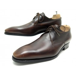 NEUF CHAUSSURES JM WESTON CONTI 3 OEILLETS 437 8E 42 DERBY EN CUIR MARRON 860€