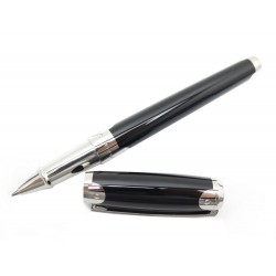 NEUF STYLO BILLE ST DUPONT LIGNE D ELYSEE LAQUE NOIR ROLLERBALL + BOITE PEN 460€