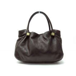 SAC A MAIN CHANEL CABAS EN CUIR GRAINE MARRON BROWN LEATHER HAND BAG 2430€