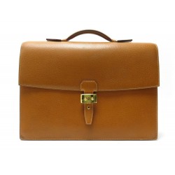 SACOCHE JM WESTON CARTABLE TYPE SAC A DEPECHE CUIR GRAINE GOLD 