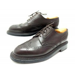 CHAUSSURES JM WESTON 590 DERBY TRIPLE SEMELLE 8D 42 CUIR MARRON ME 