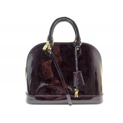 NEUF SAC A MAIN LOUIS VUITTON ALMA PM MONOGRAM VERNIS AMARANTE BANDOULIERE 2045€