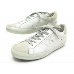 CHAUSSURES GOLDEN GOOSE BASKET CUIR BLANC 39 