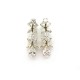 BOUCLES D'OREILLES BURMA EN VERMEIL DORE 25GR BRILLANTS BURMALITE EARRINGS 1100€