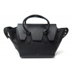 SAC A MAIN CELINE TIE BAG MINI EN CUIR NOIR BLACK LEATHER SHOULDER HANDBAG 2550€